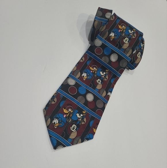 Disney Other - Disney Character Tie - Blue and Burgundy 56 in.